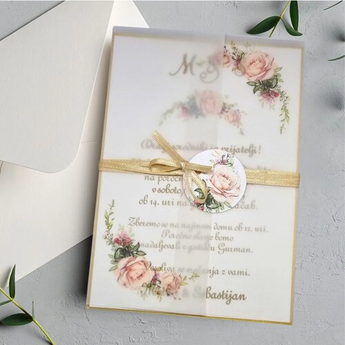  Poročna vabila CVETLIČNA PORCVE 113 Cene