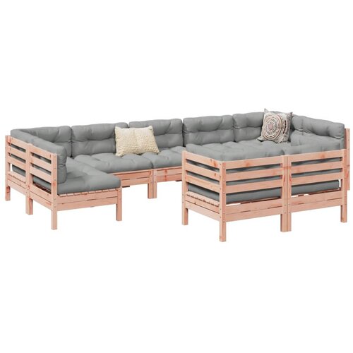  9-dijelni set vrtnih sofa s jastucima masivno drvo duglazije Cijene
