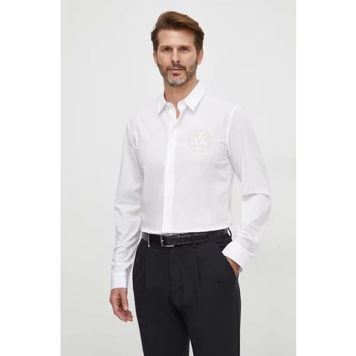 Versace Jeans Couture Košulja za muškarce, boja: bijela, slim, s klasičnim ovratnikom