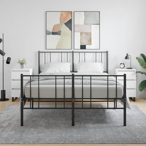 VidaXL Nočna omarica 2 kosa bela 40x35x69 cm inženirski les Slike