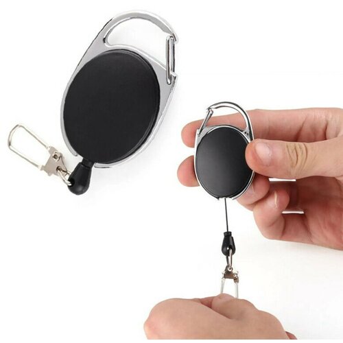 INF Raztegljiv obesek za ključe z jo-jo funkcijo in vrvico 72 cm 2-paket, (21245894) Slike