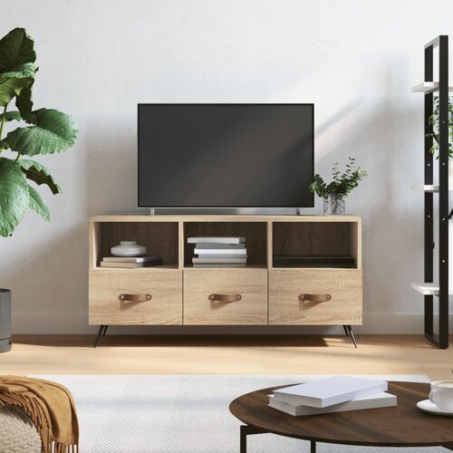 TV ormarić boja hrasta sonome 102x36x50 cm konstruirano drvo Slike