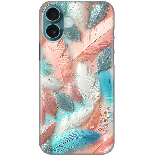 Torbica Silikonska Print za iPhone 16 Plus 6.7 Pastel Feathers Cene
