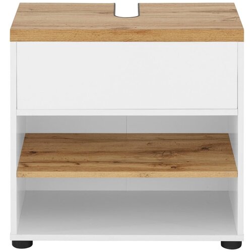 Støraa bela omarica za pod umivalnik v hrastovem dekorju 60x57 cm thessa Cene