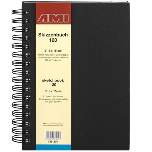 AMI Skicirka spirala trde platnice 15x21,8 cm, 120g, 80 list, (22005452) Slike