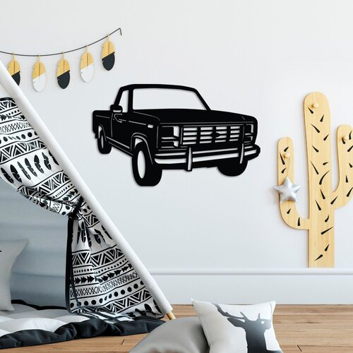 Wallity Zidna dekoracija Ford F150 Pickup kamionet 1980, 60 x 37 cm, crna Cene