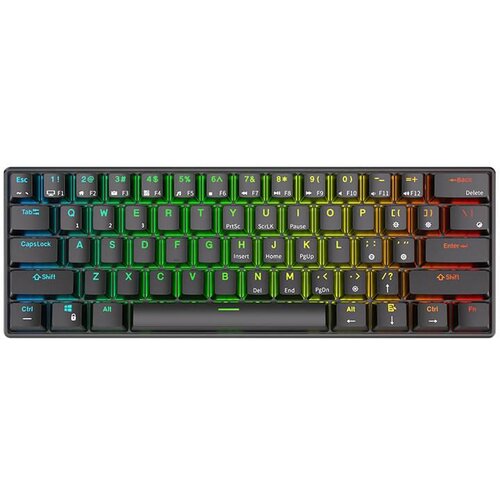Royal kludge RK61 rgb mehanička tipkovnica, smeđi prekidači, crna, uk layout Cijene