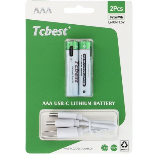 TCBEST punjiva baterija  R3 (aaa) 220 mah sa soketom type c + usb a kabal 2 x type c (2 kom) Cene