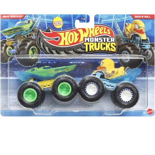 Mattel Hot Wheels Monster Trucks: Wave Wrecker vs Duck N Roll set od 2 automobila 1/64 - Cijene