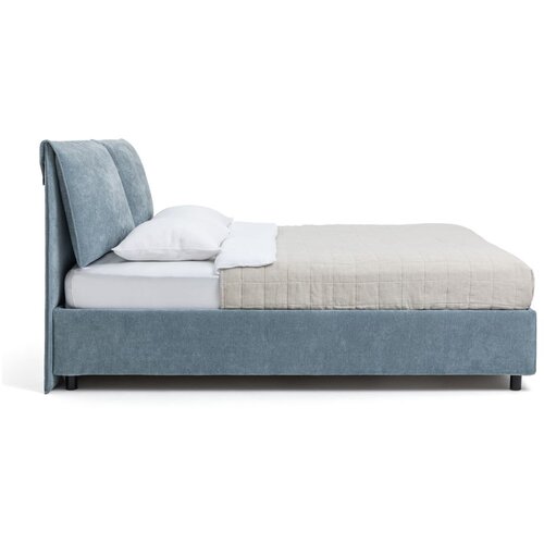 Bonami Selection Plavi tapecirani bračni krevet s podnicom i prostorom za odlaganje 180x200 cm Myra Pillow &amp;ndash; Slike