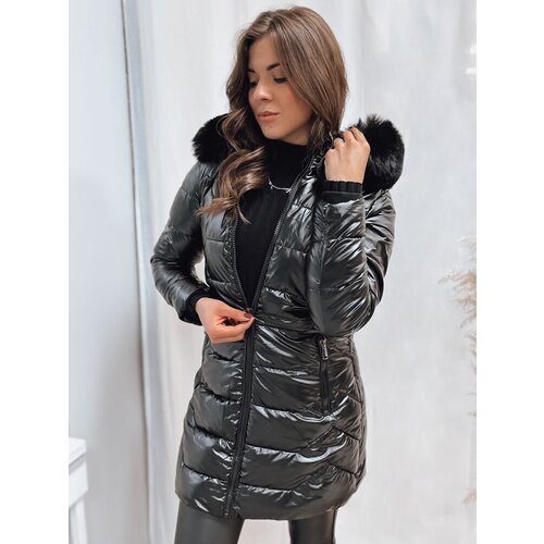 DStreet Kurtka zimowa damska pikowana SHINE czarna Slike