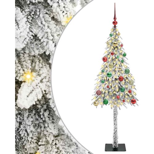  Božićno drvce s 150 LED svjetlima Bijelo 150 cm PE i čelik Slike