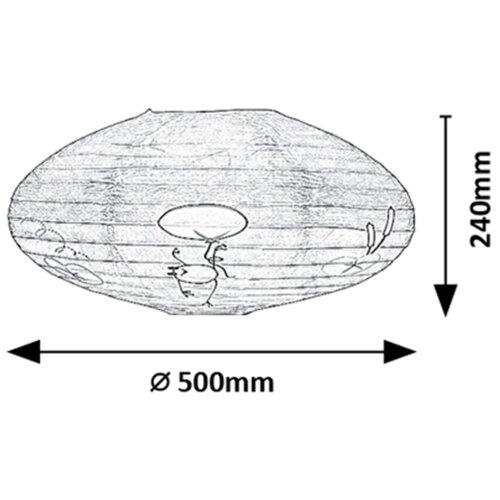 Rabalux dečija papirna viseća lampa froggo, 50cm Slike