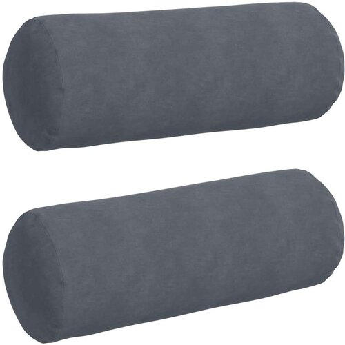 VidaXL valjkasti jastučići 2 pcs tamno siva &amp;Oslash; 25 x 70 cm Slike