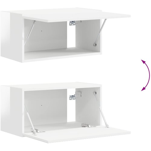  Set TV komoda 8 pcs Visoki sjaj bijela Konstruirano drvo Slike