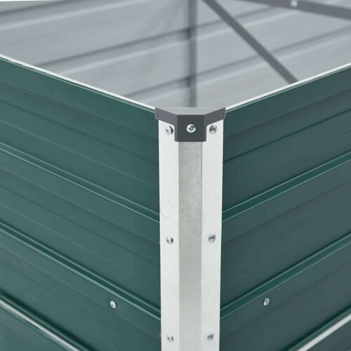 vidaXL Visoka greda pocinkano jeklo 400x80x45 cm zelena Cene