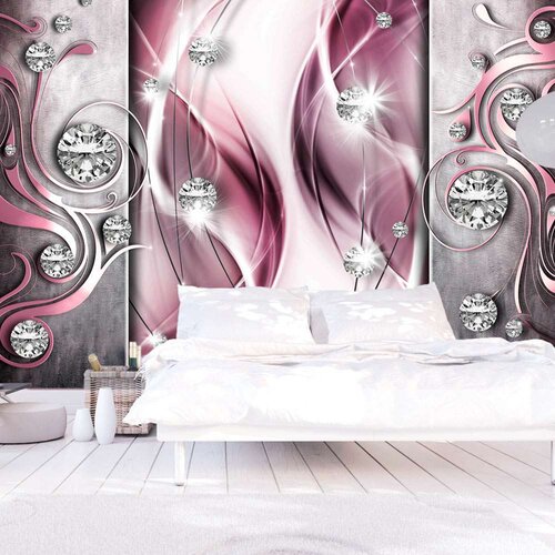  Samoljepljiva foto tapeta - Pink and Diamonds 147x105 Slike