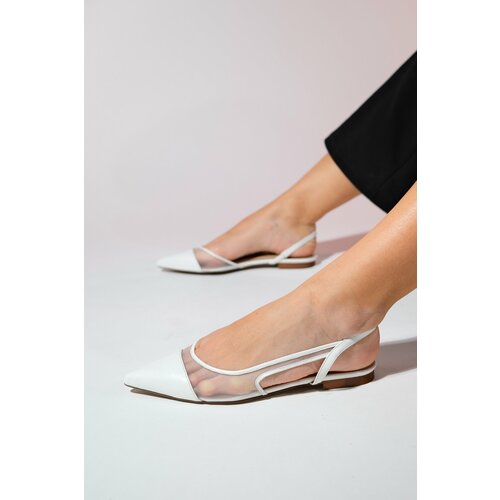 LuviShoes STEPHEN Women's White Pointed Toe Flat Sandals Cene
