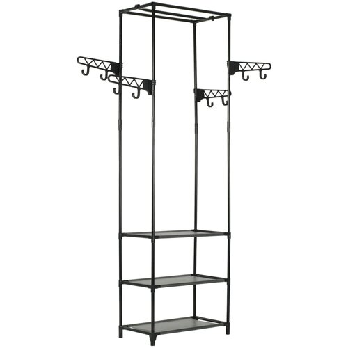 Stalak za odjeću čelik i netkana tkanina 55x28,5x175 cm crni Cene