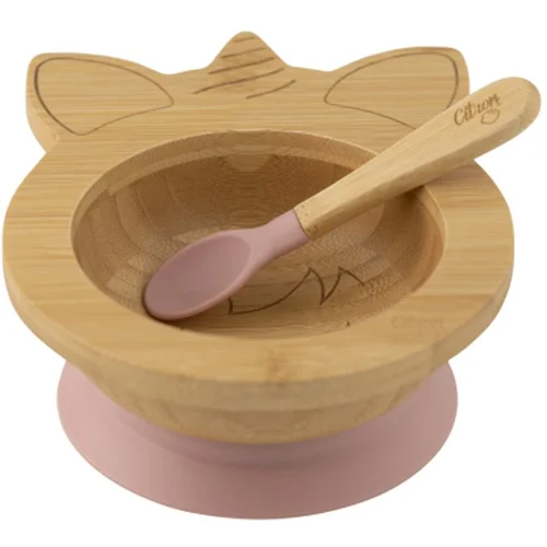 Citron Bamboo Bowl posudica s vakuumskim držačem Unicorn 250 ml