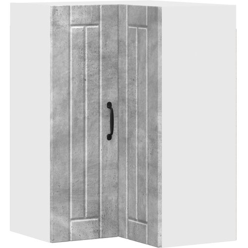  Zidni kutni ormar Lucca Betonska siva 57 x 57 x 80 cm Slike