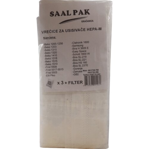  SAALPAK VREĆICE ZA USISIVAČ 3/1 HEPA M Cijene