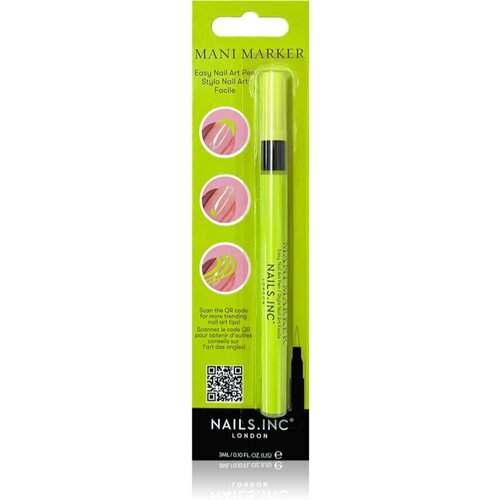 Nails Inc. Mani Marker lak za okrasitev nohtov v aplikacijskem peresu odtenek Electric Green Neon 3 ml Cene