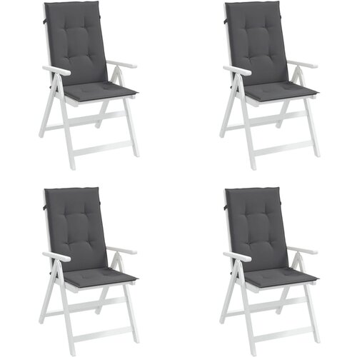  Jastuci za vrtne stolice 4 kom antracit 120x50x3 cm od tkanine Slike