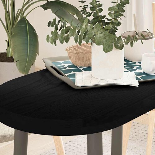VidaXL Mizna plo&amp;scaron;ča temno rjava 80x40x4 cm trdna hrastovina ovalna Slike