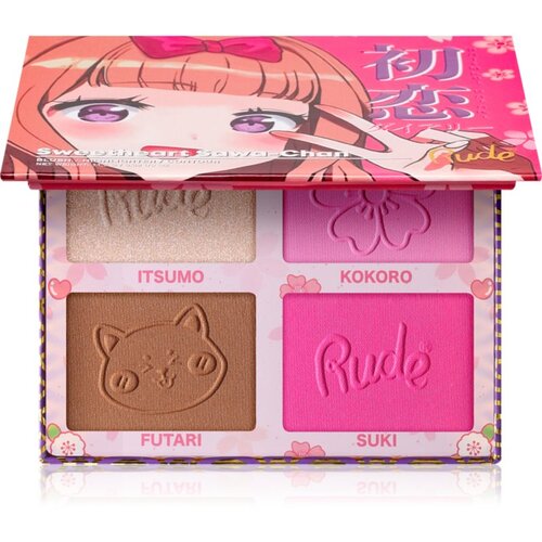 Rude Cosmetics Manga Face Palette večnamenska paleta za obraz odtenek Sweetheart Sawa-Chan 11.2 g Cene