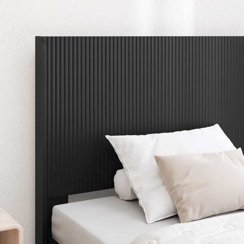  Krevetna konstrukcija s pohranom i uzglavljem Crna 100 x 200 cm Slike