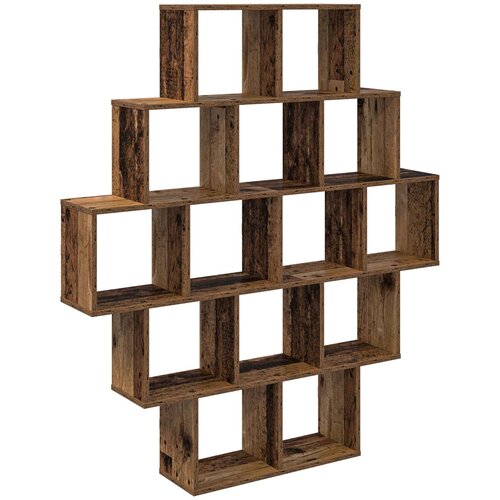vidaXL Zidna polica Staro drvo 120 x 20 x 136 cm Konstruirano drvo - Staro drvo Cene