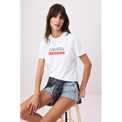 TRENDYOLMILLA Ženska majica TWOSS26TS00178, Bela Cene