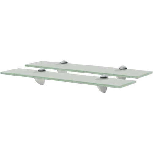 VidaXL Zidne police 2 kom staklene 50 x 10 cm 8 mm Slike