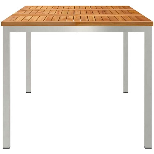  TrpezarijskiStol Smeđa 150 x 90 x 75 cm Čvrsto teak drvo Slike