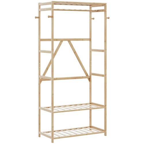 VidaXL Stalak za odjeću s policama 80x40x175 cm od bambusa Slike