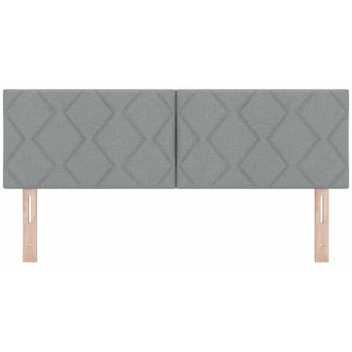  LED glava kreveta Svijetlo siva 160 cm tkanina Slike