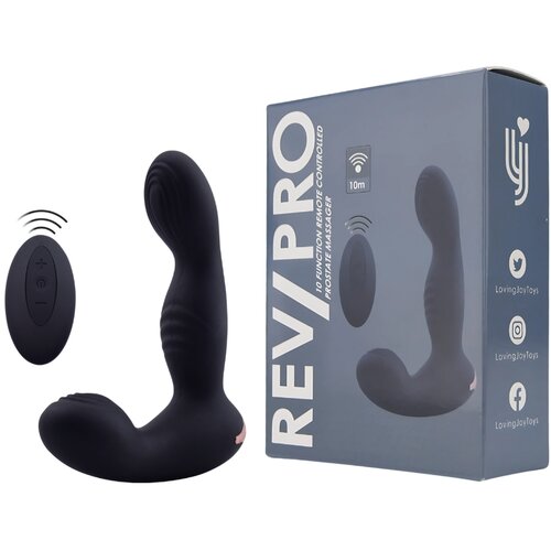 REV Stimulator Prostate -pro 10 Function Black Cene