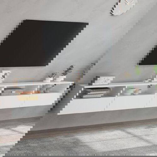 VidaXL Zidni TV ormarići 2 kom bijeli 100x30x30 cm konstruirano drvo Slike