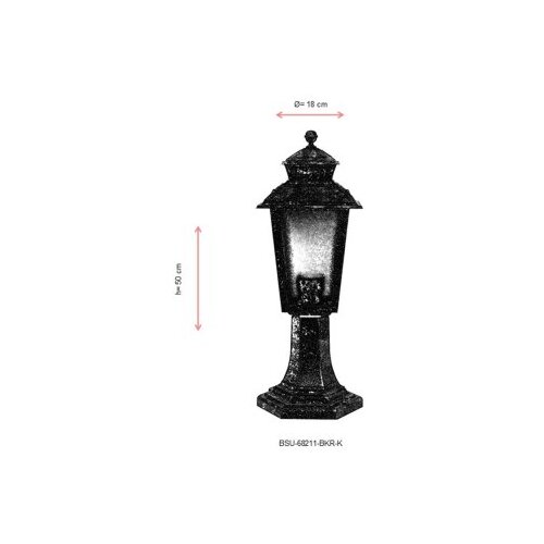 Opviq Vanjska zidna lampa BSU-68211-BKR-K, 50 cm, IP65, E27, Smeđa Slike