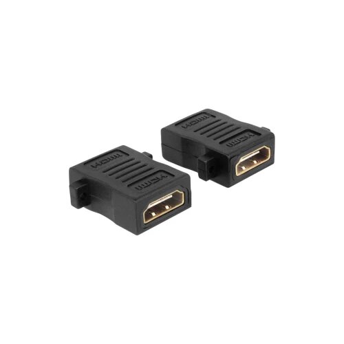 Delock HDMI adapter [1x HDMI-ženski utikač 1x HDMI-ženski utikač] crna navojni, pozlaćeni utični kontakti Cijene