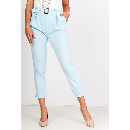 Kesi Stylish women's pants with belt - blue, Slike