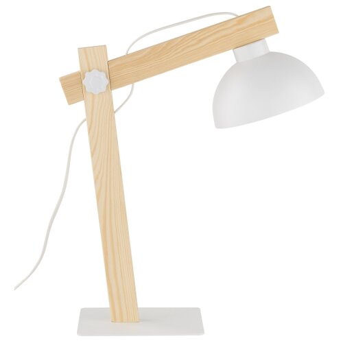  Stona lampa OSLO 1xE27/15W/230V borovina/bela Slike