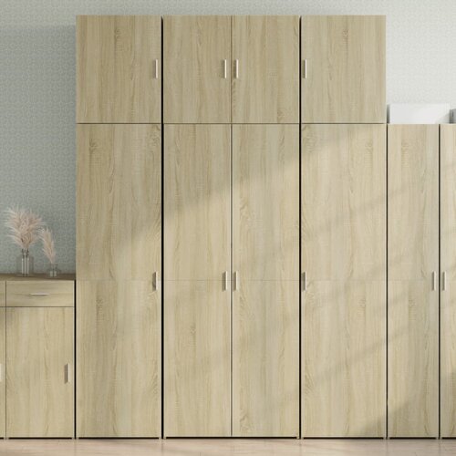  Visoka komoda boja hrasta 80x42,5x249 cm od konstruiranog drva Slike