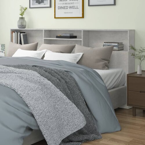 vidaXL Vzglavna omarica betonsko siva 220x19x103,5 cm Cene