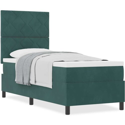 VidaXL Box Spring Krevet s Madracem Tamno Zelena 80x200 cm Bar&amp;scaron;un Slike