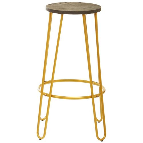 Premier Housewares Barsko stol iz masivnega bresta v zlati barvi/v naravni barvi (vi&amp;scaron;ina sedeža 75 cm) District &amp;ndash; Slike