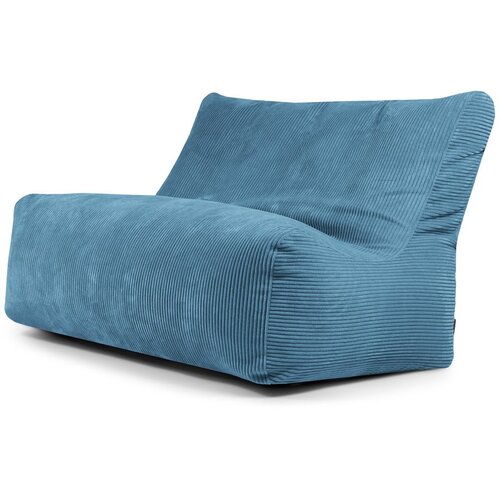 SLOWDOWN Modra vreča za sedenje iz rebrastega žameta Sofa Seat Lounge – Cene