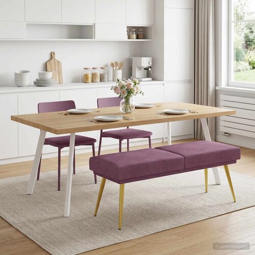  Klupa s dvostrukim slojem Ljubičasta 120 x 45 x 46 cm Bar&scaron;un Cijene