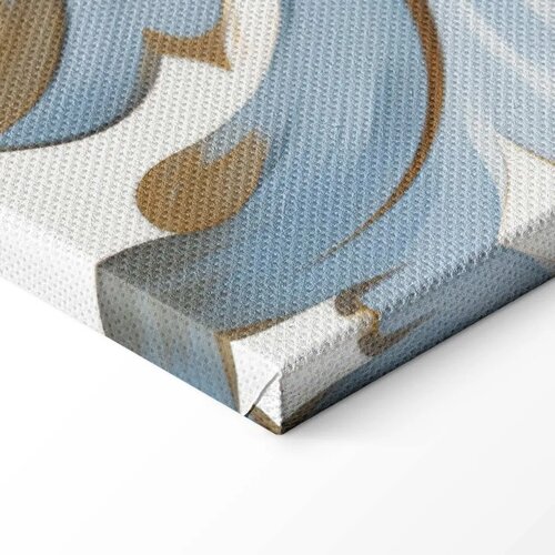  Slika - Baroque Ornaments in Light Cream-Blue Hues 30x20 Standard Slike